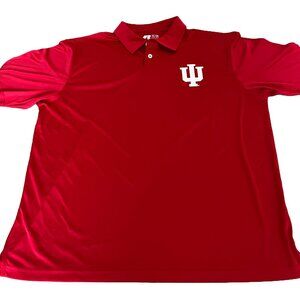 Russell Athletic Men's XL Indiana University Hoosiers Red Short Sleeve Polo